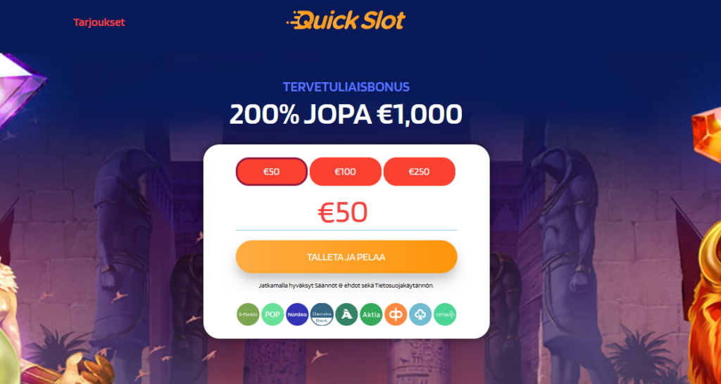 quickslot pay n play bonus
