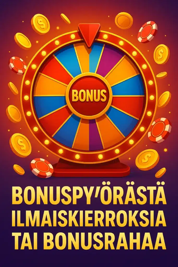 Bonuspyörästä ilmaiskierroksia tai bonusrahaa
